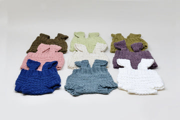 Yaarn - Poppenkleding - Doll frill short Olympia - gehaakt katoen - Moon